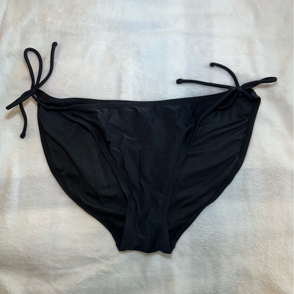 OP Classic Black Women's Tie-Side Bikini Bottom, size XL